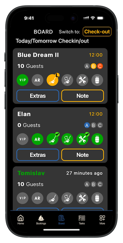 Charter Manager App Smart Board
