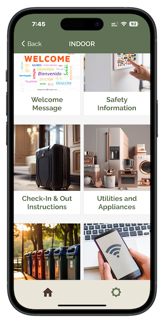 Guest Info App guest screen