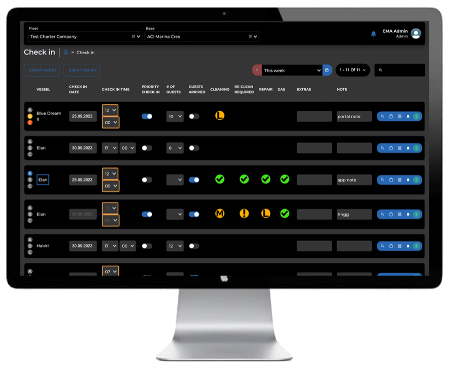 The Charter Manager portal on a desktop screen